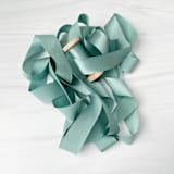 "1” x 5 yards - Seaglass" - Ribbons in green by Honey Silks Co
