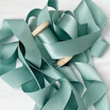 "1” x 5 yards - Seaglass" - Ribbons in green by Honey Silks Co