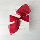 "2" Signature Sheer - Red" - Ribbons in red by Honey Silks Co