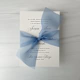 "2" Signature Sheer Ribbon - Wedgewood Blue" - Ribbons in blue by Honey Silks Co
