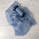 "2" Signature Sheer Ribbon - Wedgewood Blue" - Ribbons in blue by Honey Silks Co