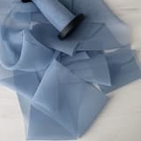 "2" Signature Sheer Ribbon - Wedgewood Blue" - Ribbons in blue by Honey Silks Co