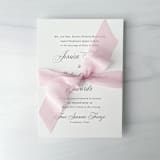"Signature Sheer Invitation Ribbon - Softest Pink" - Ribbons in pink by Honey Silks Co