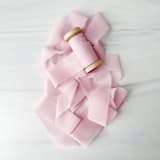 "Signature Sheer Invitation Ribbon - Softest Pink" - Ribbons in pink by Honey Silks Co