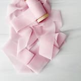 "Signature Sheer Invitation Ribbon - Softest Pink" - Ribbons in pink by Honey Silks Co