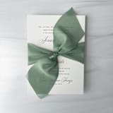 "2" Signature Sheer Ribbon - Fern" - Ribbons in green by Honey Silks Co