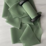 "2" Signature Sheer Ribbon - Fern" - Ribbons in green by Honey Silks Co