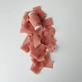 "Signature Sheer Invitation Ribbon - Weathered Terra Cotta" - Ribbons in orange by Honey Silks Co