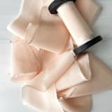 "Heirloom Collection Silk Ribbon - Pale Peach 2"" - Ribbons in natural by Honey Silks Co
