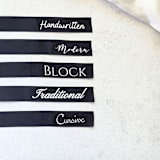 "Handmade Personalized Ribbon Place Card - Customizable Style- Set of 10 Black/White" - Ribbons in black by Inkspiringletters