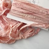 "Fair Trade Recycled Silk Ribbon - Variegated Pink" - Ribbons in pink by Honey Silks Co