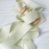 "1" Cotton Ribbon - Whispering Sage" - Ribbons in green by Honey Silks Co