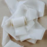 "Silk Wedding Ribbon White 1.5" Wide" - Ribbons in white by Jordan Perry