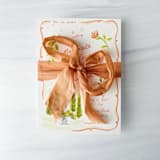 "Fair Trade Recycled Silk Ribbon - Sunset" - Ribbons in orange by Honey Silks Co