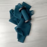 "2" Signature Sheer Ribbon - Deep Teal" - Ribbons in blue by Honey Silks Co