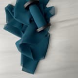 "2" Signature Sheer Ribbon - Deep Teal" - Ribbons in blue by Honey Silks Co