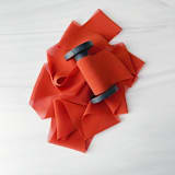 "2" Signature Sheer - Sunset" - Ribbons in orange by Honey Silks Co