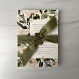 "1" Cotton Ribbon - Olive Green" - Ribbons in green by Honey Silks Co