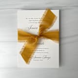 "1" Signature Sheer - Harvest Gold" - Ribbons in gold by Honey Silks Co