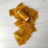 "1" Signature Sheer - Harvest Gold" - Ribbons in gold by Honey Silks Co