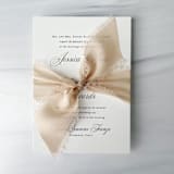 "2" Signature Sheer - Cashmere" - Ribbons in beige by Honey Silks Co