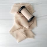 "2" Signature Sheer - Cashmere" - Ribbons in beige by Honey Silks Co