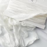 "Fair Trade Recycled Silk Ribbon - Off White" - Ribbons in white by Honey Silks Co
