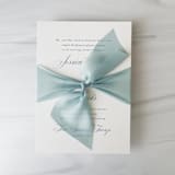 "2" Signature Sheer Ribbon - Pale Blue" - Ribbons in blue by Honey Silks Co