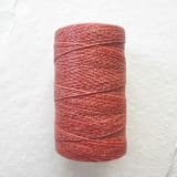 "Coral Waxed Linen Twine, 2-ply" - Ribbons in orange by Jenny Sanders