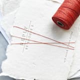 "Coral Waxed Linen Twine, 2-ply" - Ribbons in orange by Jenny Sanders