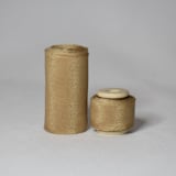 "Gingerbread Plant-Dyed Silk Ribbon, Wide" - Ribbons in brown by Katelyn Cash
