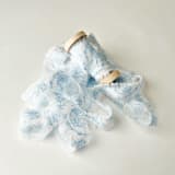 "1" Cotton Ribbon - Floral Blue" - Ribbons in blue by Honey Silks Co