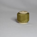 "Moss Green Plant-Dyed Silk Ribbon, Narrow" - Ribbons in green by Katelyn Cash