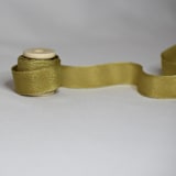 "Moss Green Plant-Dyed Silk Ribbon, Narrow" - Ribbons in green by Katelyn Cash