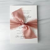 "2" Signature Sheer - Dusted Rose" - Ribbons in pink by Honey Silks Co