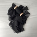 "Signature Sheer Invitation Ribbon - Black" - Ribbons in black by Honey Silks Co