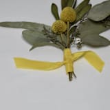 "Marigold Yellow Plant-Dyed Silk Ribbon, Narrow" - Ribbons in yellow by Katelyn Cash