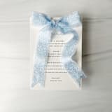 "Cotton Ribbon - Pale Blue Blooms 1" x 5 yards" - Ribbons in blue by Honey Silks Co