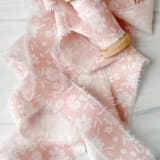 "Cotton Ribbon - Blush Floral 1" x 3 yards" - Ribbons in pink by Honey Silks Co