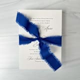 "1" Cotton Ribbon - Royal Blue" - Ribbons in blue by Honey Silks Co