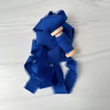 "1" Cotton Ribbon - Royal Blue" - Ribbons in blue by Honey Silks Co