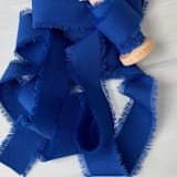 "1" Cotton Ribbon - Royal Blue" - Ribbons in blue by Honey Silks Co