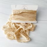 "Fair Trade Recycled Silk Ribbon - Macaroon" - Ribbons in beige by Honey Silks Co