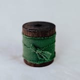 "Ribbon Linen 1.5" Wide Dark Green" - Ribbons in green by Jordan Perry
