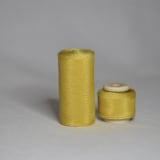 "Marigold Yellow Plant-Dyed Silk Ribbon, Wide" - Ribbons in yellow by Katelyn Cash