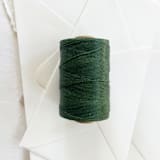 "Forest Green Waxed Linen Twine, 2-Ply" - Ribbons in green by Jenny Sanders
