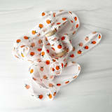 "1" x 5 yards Cotton Ribbon - Persimmon" - Ribbons in orange by Honey Silks Co
