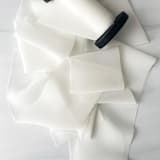 "2" Signature Sheer - Alabaster White" - Ribbons in white by Honey Silks Co