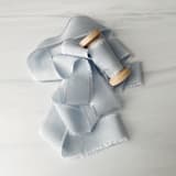 "Heirloom Collection Silk Ribbon - Pale Dusty Blue 1"" - Ribbons in blue by Honey Silks Co
