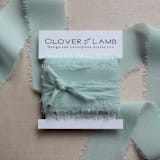 "Silk Ribbon - Mint // 3 yards" - Ribbons in green by Clover and Lamb